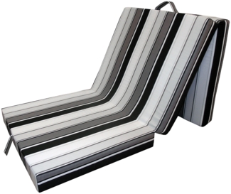 Vitalispa Faltmatratze Schwarz 190 x 70 cm