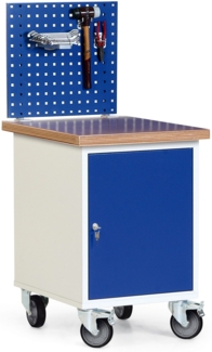 Protaurus Werkstatt-Rollcontainer Schrank mit 35mm Multiplexplatte und Lochplatte
