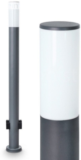 hofstein Pollerleuchte »Zogno« mit 2 Steckdosen, Sockelleuchte / Metall/Kunststoff,Anthrazit, ohne Leuchtmittel, Sockelleuchte,Metall/Kunststoff,Anthrazit/Weiß,110cm,E27,IP44