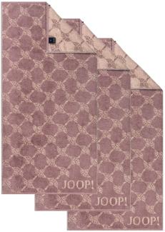 JOOP! Handtuch Classic / Infinity Kollektion, 3er Pack - Walkfrottier Rosa Cornflower 50x100cm