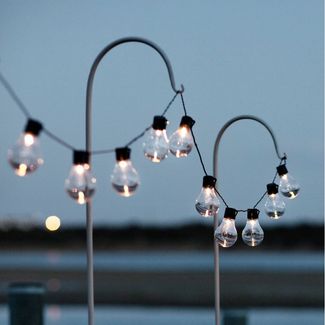 Lights4fun LED-Lichterkette 20er Zirkus Solar Party Lichterkette warmweiß