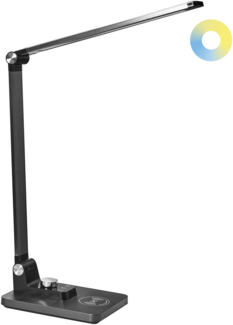 LED Schreibtischlampe ENIF mit kabellosem Ladegerät Schwarz