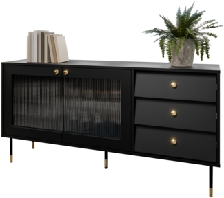 Kommode Virento 150 (Farbe: Schwarz)