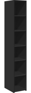 vidaXL Highboard Schwarz 30x41x185 cm Holzwerkstoff 846412