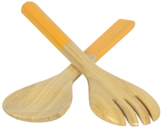 albert l. (punkt) Besteck-Set Bambus Salatbesteck gelb 2tlg, Bambus, Salatbesteck 27,5