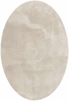 vidaXL Bereichsteppiche Oval HUARTE Beige 140 x 200 cm 100 %Polyester 4103617