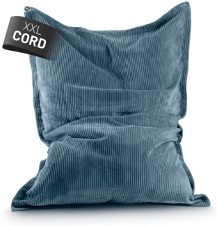 Lumaland Sitzsack Classic XXL Cord | Riesen Sitzsack XXL mit Softer Rippenstruktur – ideal zu Cord Sofa & Sessel Indoor Bean Bag für Wohnzimmer, Schlafzimmer & Co. - 380 L, 140x180 cm