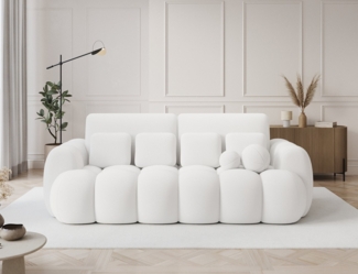 MOEBLO Schlafsofa Elvento, Sitzer Sofa mit Schlaffunktion & Komfortpolsterung – modernes Schlafsofa mit Bettkasten & Zierkissen, Couch Polstermöbel Sitzmöbel Wohnzimmermöbel 3-Sitzer-Sofa Stoffsofa, B 256 × H 105 × T 119 cm