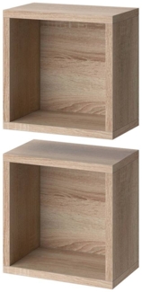 Vicco 'Senyo' Wandregal, 2er-Set, Spanplatte sonoma, 25 x 15 x 25 cm