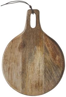 Mica Tranchierbrett Duko Mangoholz rund H 1 x B 29 x T 22 cm braun