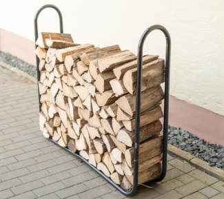 ShelterLogic Stahl Kaminholzregal | Schwarz |