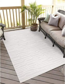 Carpet City Teppich In-& Outdoorteppich Santorini 450, 3D-Effekt, Gestreift, rechteckig, Höhe: 5 mm, Wetterfest & UV-beständig für Terrasse, Balkon, Küche, Flur