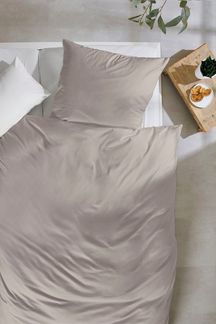 Bettwäsche 135x200 cm Uni Baumwolle NATUR