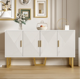 Furnishings Home Beistellschrank Luxuriöses weißes Sideboard (Set)