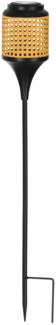 Eglo 48978 LED Solarleuchte Z_SOLAR Erdspieß Stahl schwarz, braun 1X0,06W H:85cm Ø12. 5cm 3000K IP44 mit Schalter ein/aus