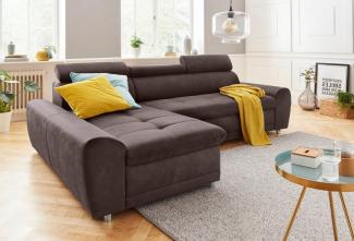 sit&more Ecksofa Riva L-Form, inklusive Kopteilverstellung, wahlweise mit Bettfunktion