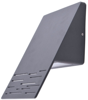 LED Wandleuchte, Downstrahler, Aluminium dunkelgrau, H 20 cm