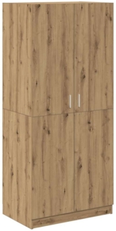 vidaXL Kleiderschrank Artisan-Eiche 80x52x180 cm Holzwerkstoff 855883