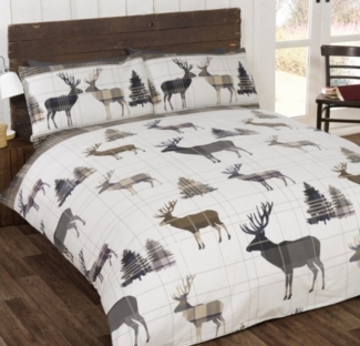 Hjort Weihnachtsbettwäsche für Doppelbettdecke 200x200 cm Natur