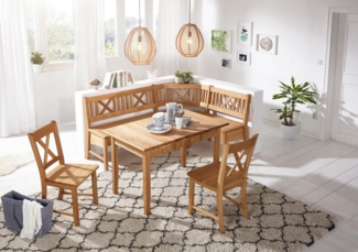 massivline&more Eckbankgruppe Königsee, (Set, 4-tlg), Eckbank ist umstellbar, Eckbank mit Truhe