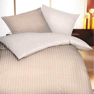 TRAUMSCHLAF Bettwäsche Zeitlos Winternatur, Biber, 3 teilig, warm, weich, zeitloses Design