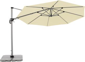 Doppler Sonnenschirm / Ampelschirm "Active Pendelschirm 370", natur, Ø 370 cm