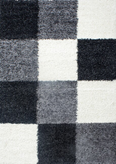 Hochflor Teppich Lux Läufer - 80x150 cm - Schwarz