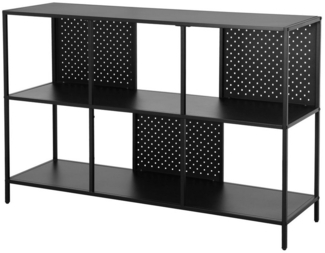 loft24 Bücherregal Holly, Standregal aus Metall mit 2 Fächern, Breite 120 cm