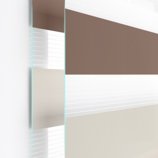 Doppelrollo Fensterrollos Ohne Bohren, Vkele, 130cm/160cm, klemmfix,klemmträger, Sonnenschutz, Lichtdurchlässig und Verdunkelnd.
