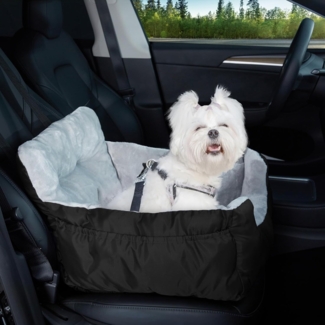 HomeMiYN Robustes Hundebett aus Oxfordstoff frs Auto - in Schwarz H 44x T 28 x B 13cm