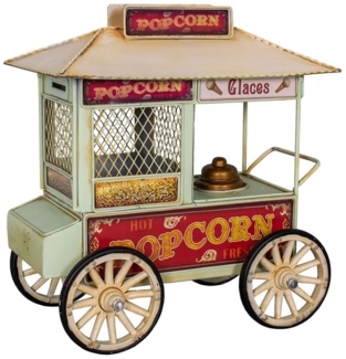 Antic Line Nostalgie Spardose Popcorn Wagen Metall SEB17419