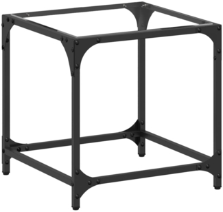 Couchtisch, Sofatisch mit Glasplatte Transparent 40 x 40 x 40 cm Stahl