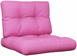 vidaXL Palettenkissen 2-tlg., Stoff, Rosa