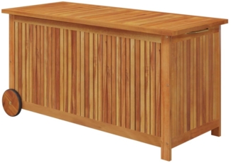 vidaXL Gartentruhe mit Rollen 113x50x58 cm Massivholz Akazie 319712