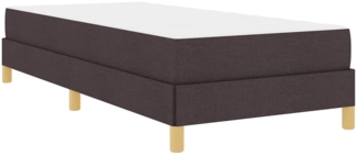 vidaXL Boxspringbett Braun 90 x 200 cm Stoff und Holzwerkstoff 3398538