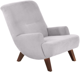 Sessel Kajsa 71x80x101 Bezug Veloursstoff Buche nussbaum/silber