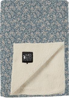 Mies & Co Soft Vintage Flower Babydecke Blue 70 x 100 cm Blau