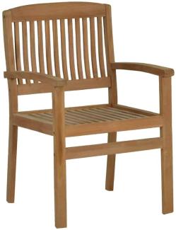 MiaMöbel Teak Armlehnstuhl Massivholz Teak Modern