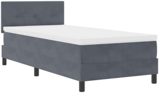 vidaXL Boxspringbett mit Matratze Dunkelgrau 100 x 200 cm Stoff 3339153