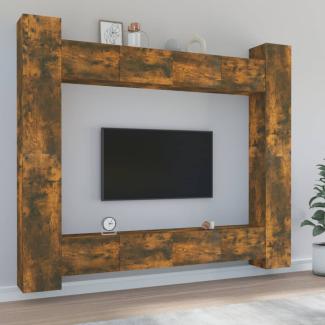 vidaXL 8-tlg. TV-Schrank-Set Räuchereiche Holzwerkstoff 3114243