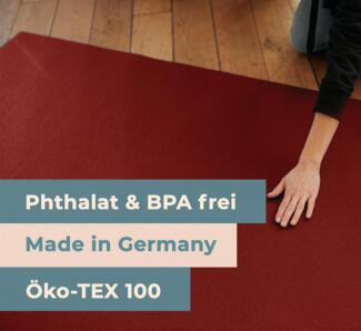 Runde Krabbelunterlage SanoSoft "made in Germany" - Öko-Tex 100 Rot 160cm