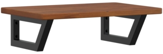 vidaXL Waschtischplatte mit Halterung Stahl und Massivholz Eiche 3302351