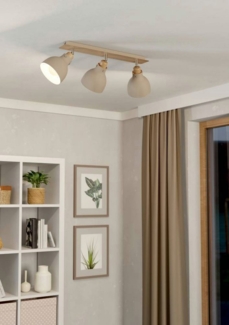 Eglo 900713 Spotleuchte ARRECIFE Stahl braun, nickel-matt E27 3X28W L:74. 5cm B:14. 5cm H:23. 5cm dimmbar