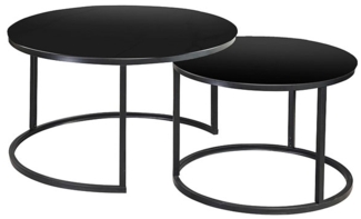 2er-Set Couchtisch Wohnzimmertisch Atlanta 80x80 cm 60x60 cm