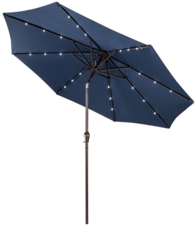 COSTWAY Sonnenschirm φ300 cm Gartenschirm, mit Solar LED Beleuchtung