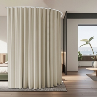 Sunicol Gardine Lichtundurchlässige Vorhänge mit Kräuselband für Schiene, 1 Stück, Extra Breite Gardine, Blickdicht Thermovorhänge, Kälte Raumtrenner