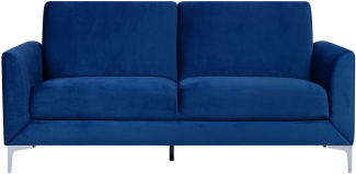 3-Sitzer Sofa Samtstoff marineblau FENES