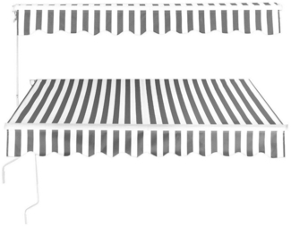 COSTWAY Gelenkarmmarkise Klemmmarkise mit Kurbel, 3 x 2,5 m