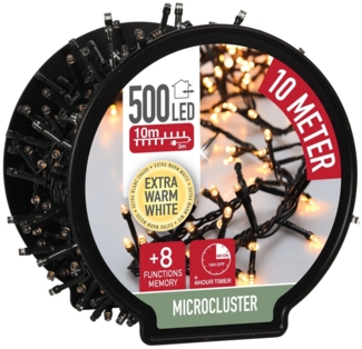 Spetebo Lichterkette Lichterkette auf Trommel - 500 Micro Cluster LED, 500-flammig, mit Timer Funktion