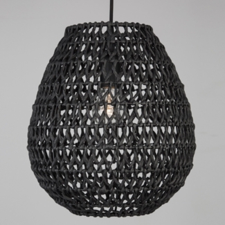 Nova Luce 9858713 GRIFFIN Pendelleuchte 33cm Schwarz E27
